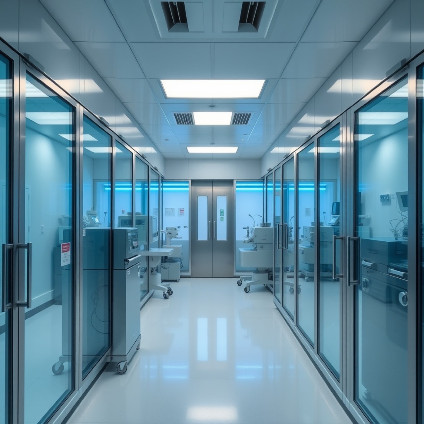 Sterile biotech cleanroom interior